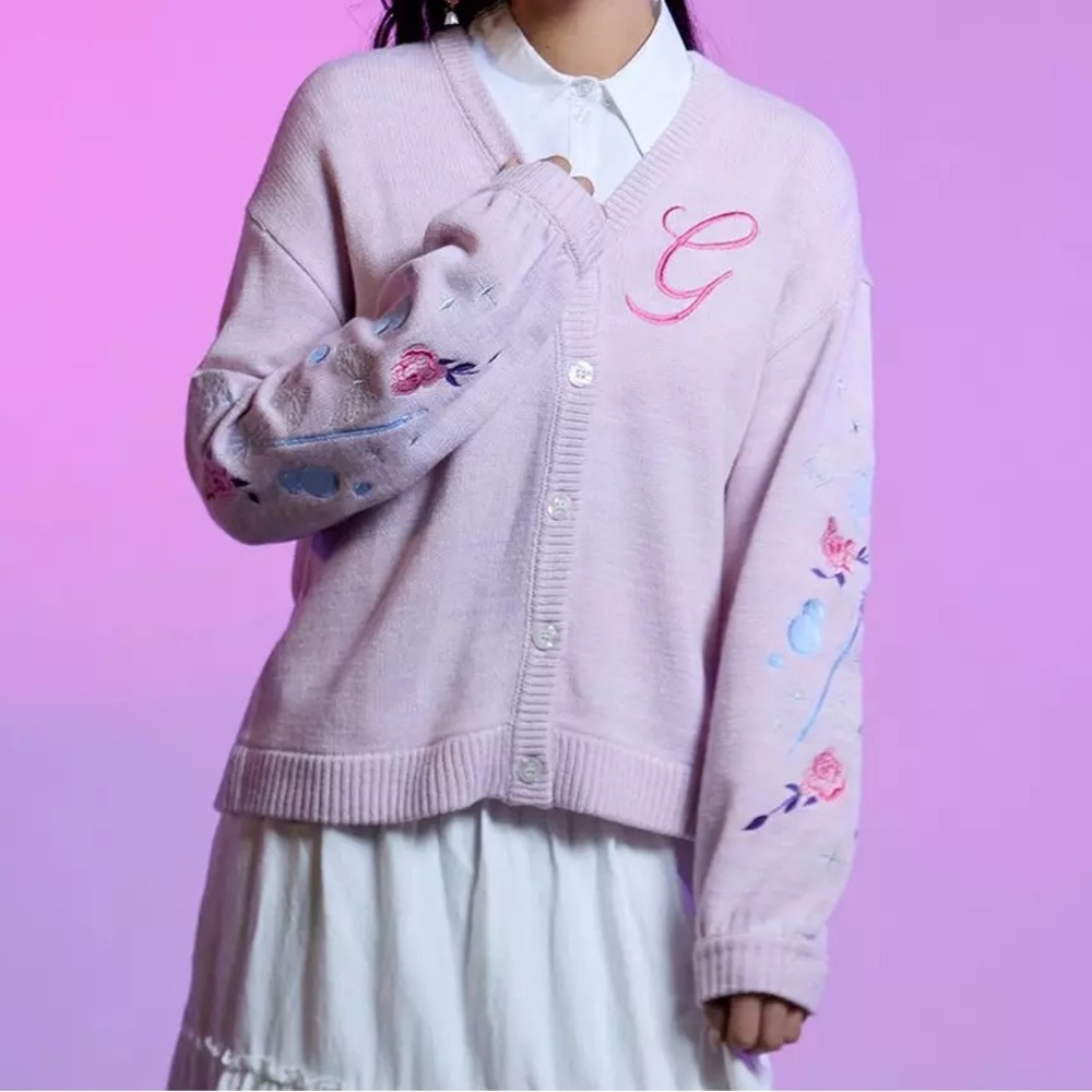 Wicked Glinda Embroidered Girls Cardigan Hot Topic Wizard Of‎ Oz